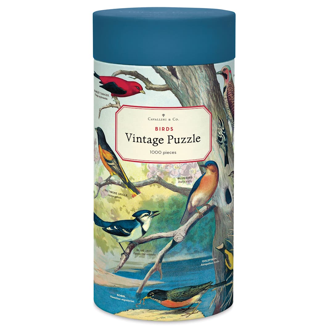 Open in modal - Cavallini Vintage Audubon Birds 1,000 Piece Puzzle (Front of packaging)