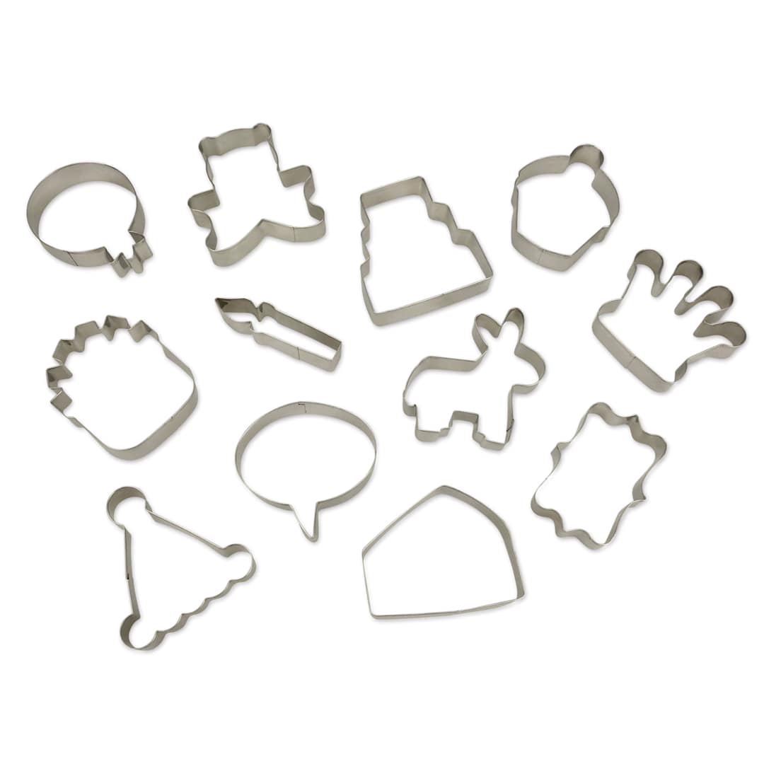 Open in modal - Handstand Kitchen Celebrate! Cookie Cutter Box Set (Displayed cookie cutters)