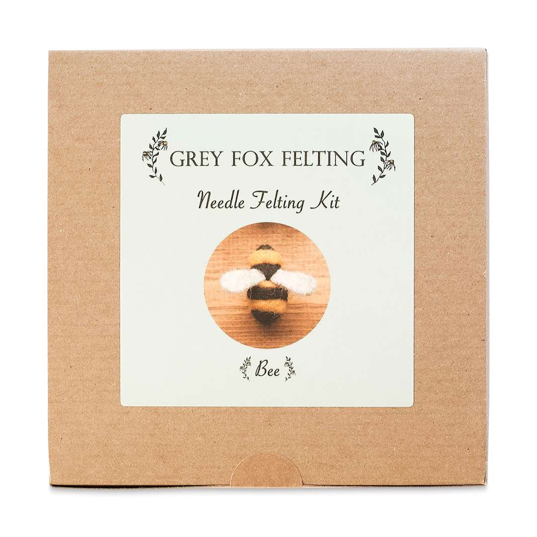 Open in modal - Grey Fox Felting Needle Felting Project Kit - Bee (Front of packaging)