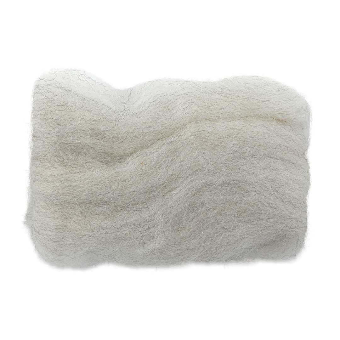 Open in modal - Wistyria Editions 100% Wool Roving - Light Grey, 14"