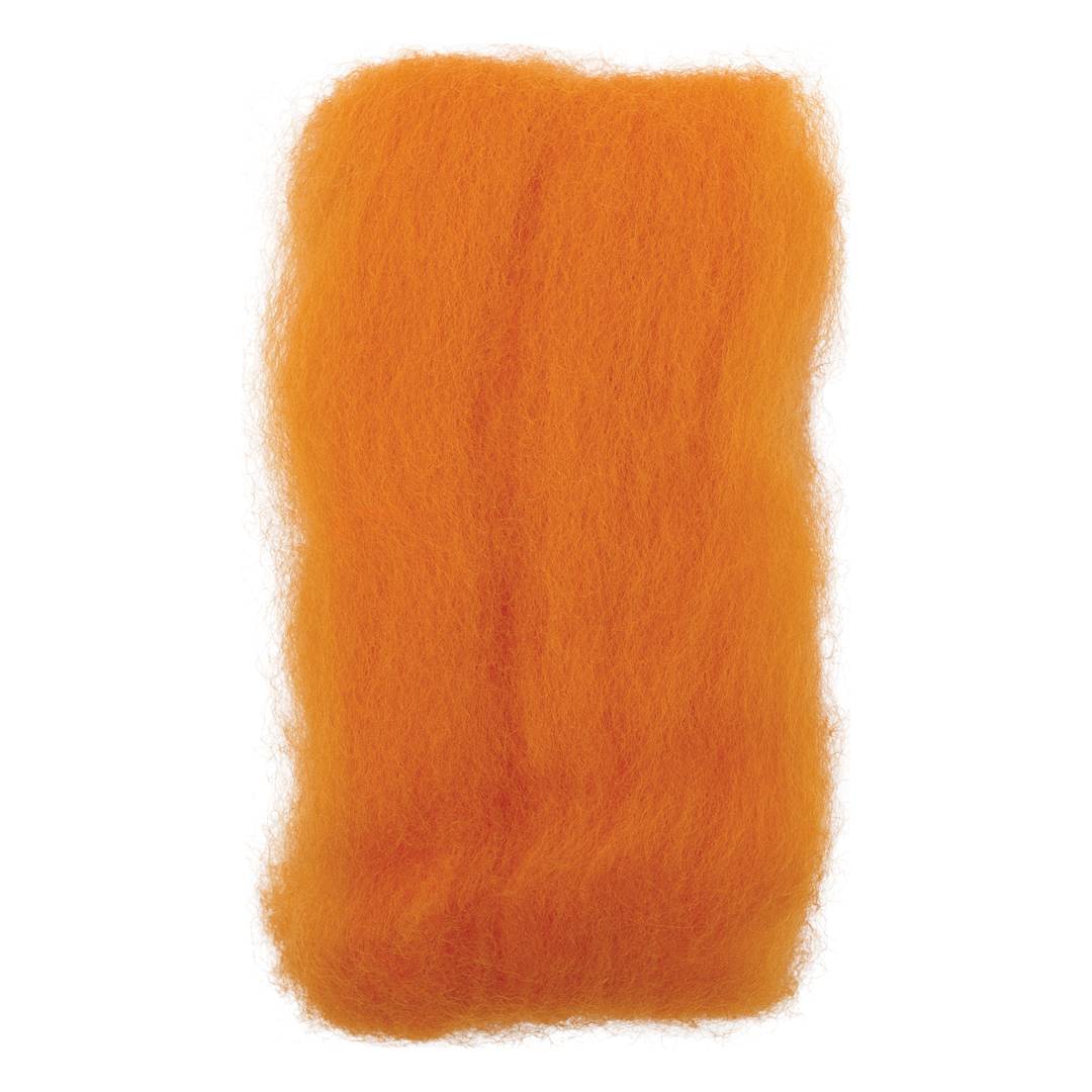Open in modal - Wistyria Editions 100% Wool Roving - Tangerine, 14"