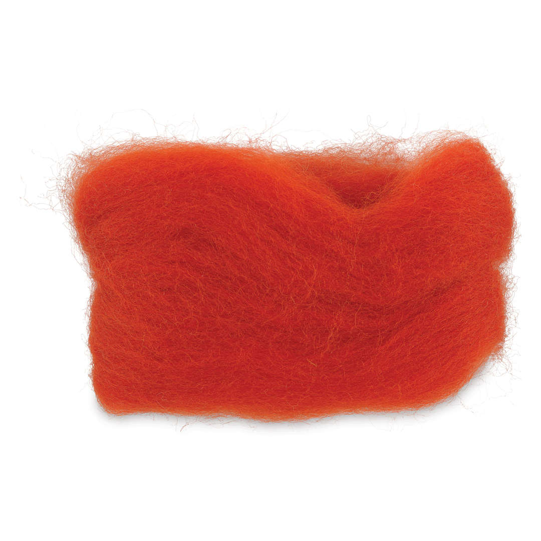 Open in modal - Wistyria Editions 100% Wool Roving - Pumpkin, 14"
