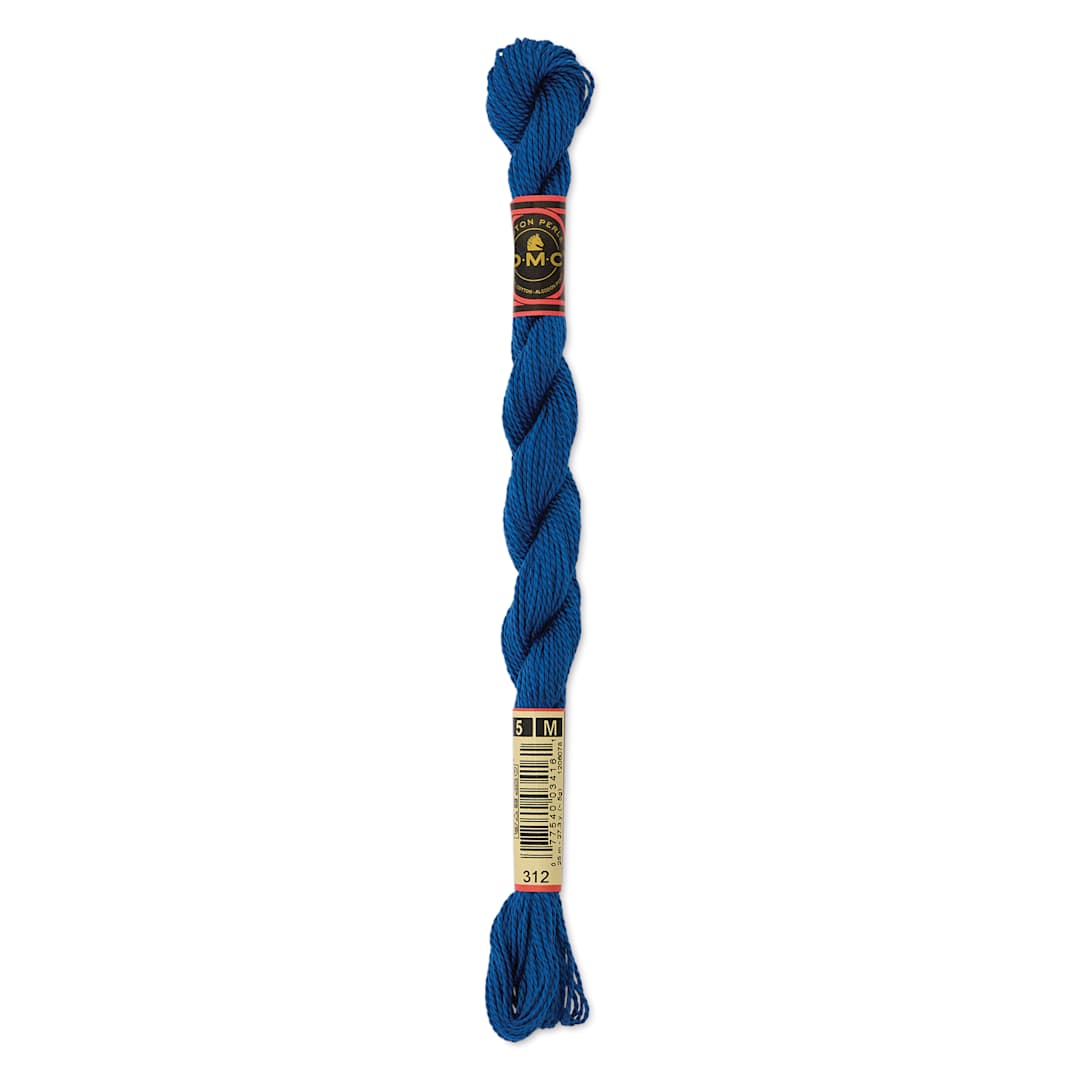 Open in modal - DMC Pearl Cotton Thread - 312 Very Dark Baby Blue, Size 5