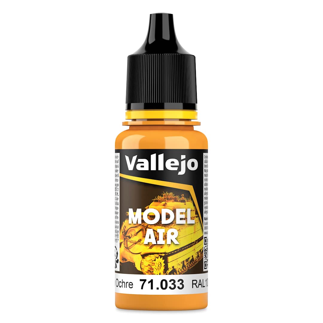 Open in modal - Vallejo Model Air Acrylic Paint - Yellow Ochre, 18 ml