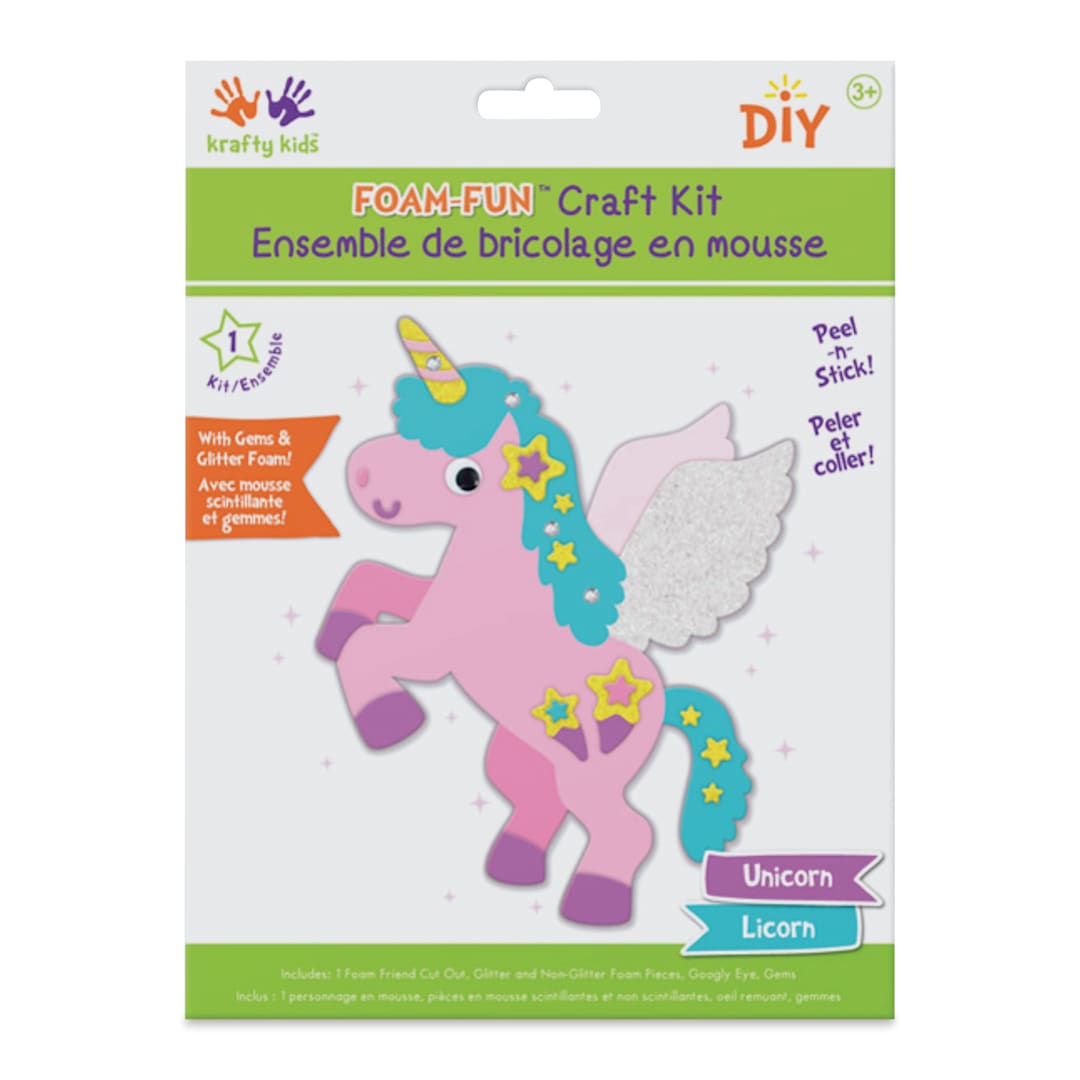 Open in modal - Krafty Kids Foam-Fun Craft Pal Kit - Flying Unicorn (In packaging)