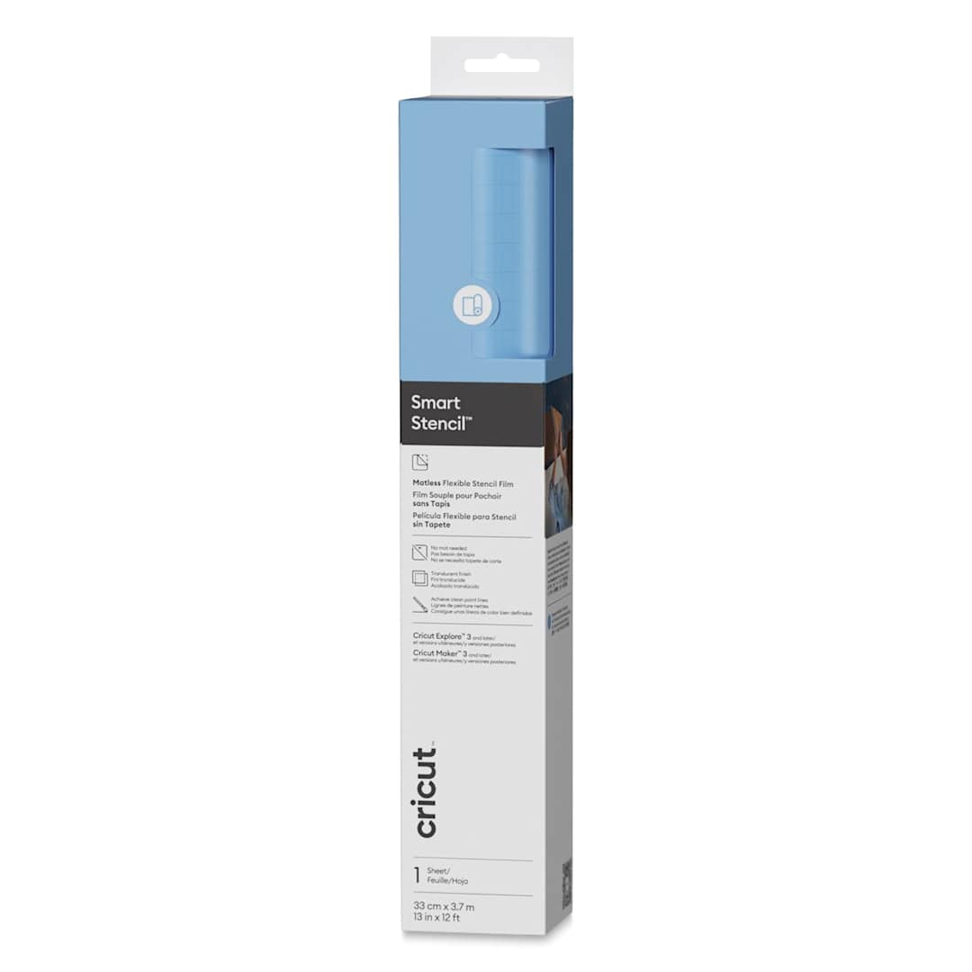 Open in modal - Cricut Smart Stencil Film - 13" x 12 ft front of packaging