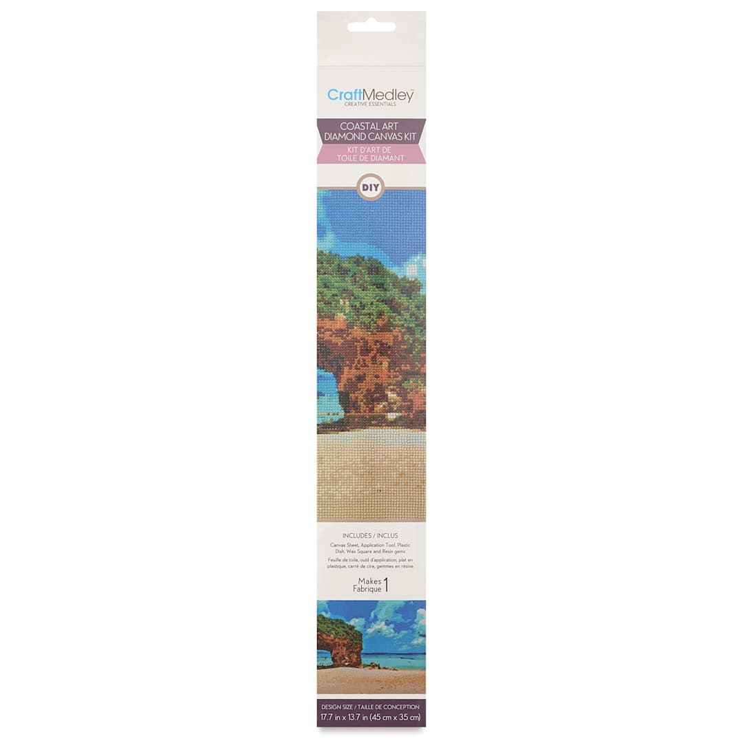 Open in modal - Craft Medley Diamond Painting Canvas Art Kit - Cabo - front of packaging