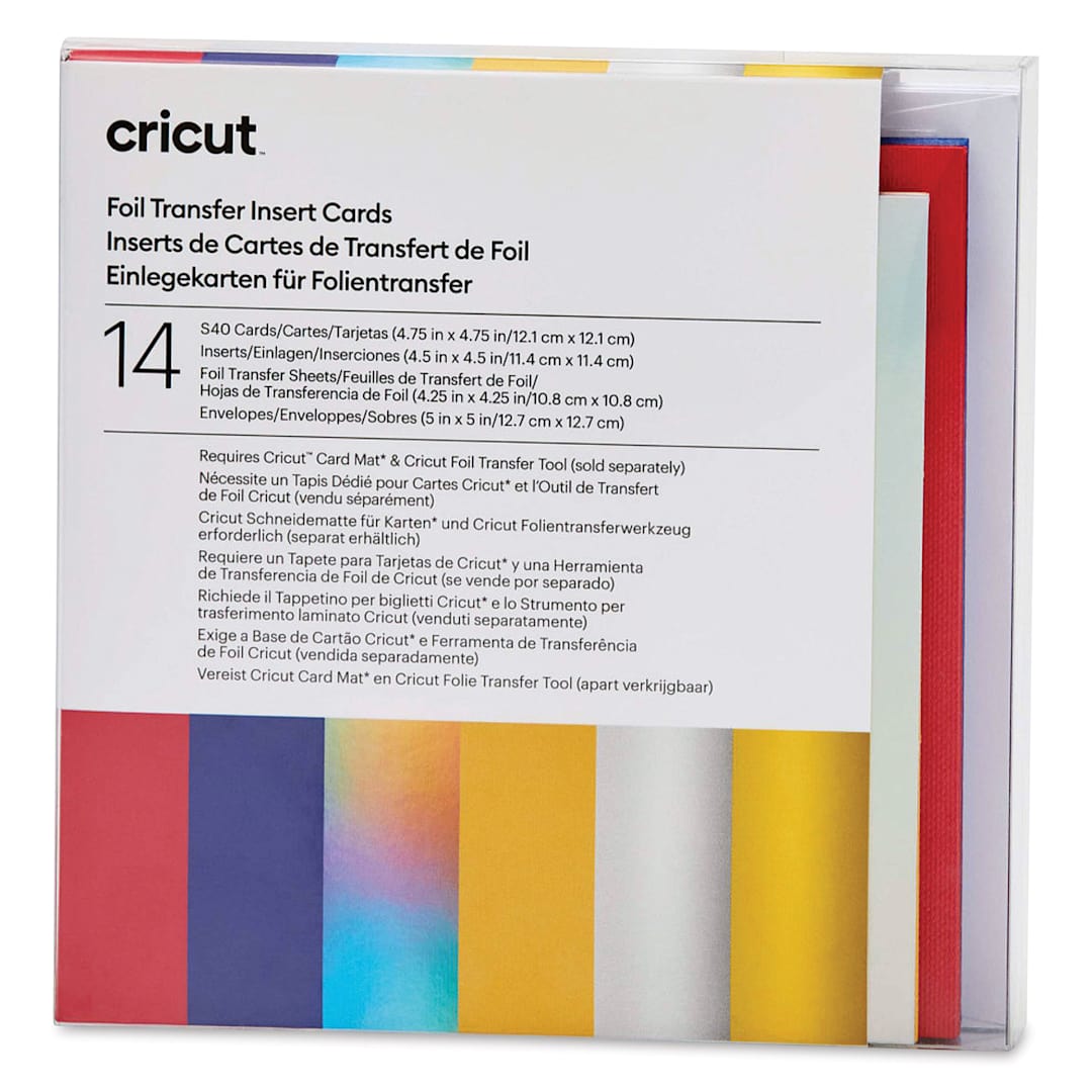 Open in modal - Cricut Foil Transfer Cards, Inserts, and Envelopes - Celebration, Pkg of 14