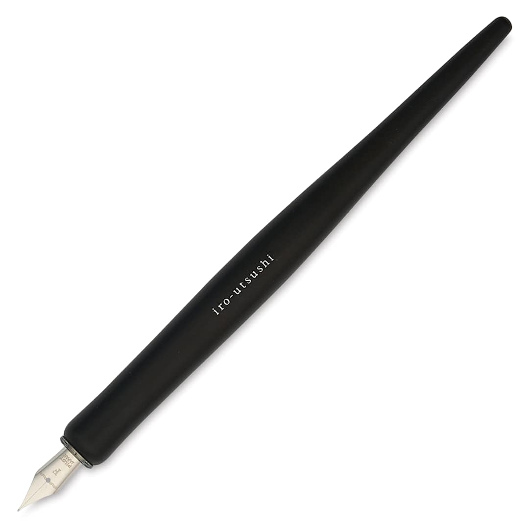 Open in modal - Pilot Iro-Utsushi Dip Pen - Black, Fine Nib, Wooden Barrel