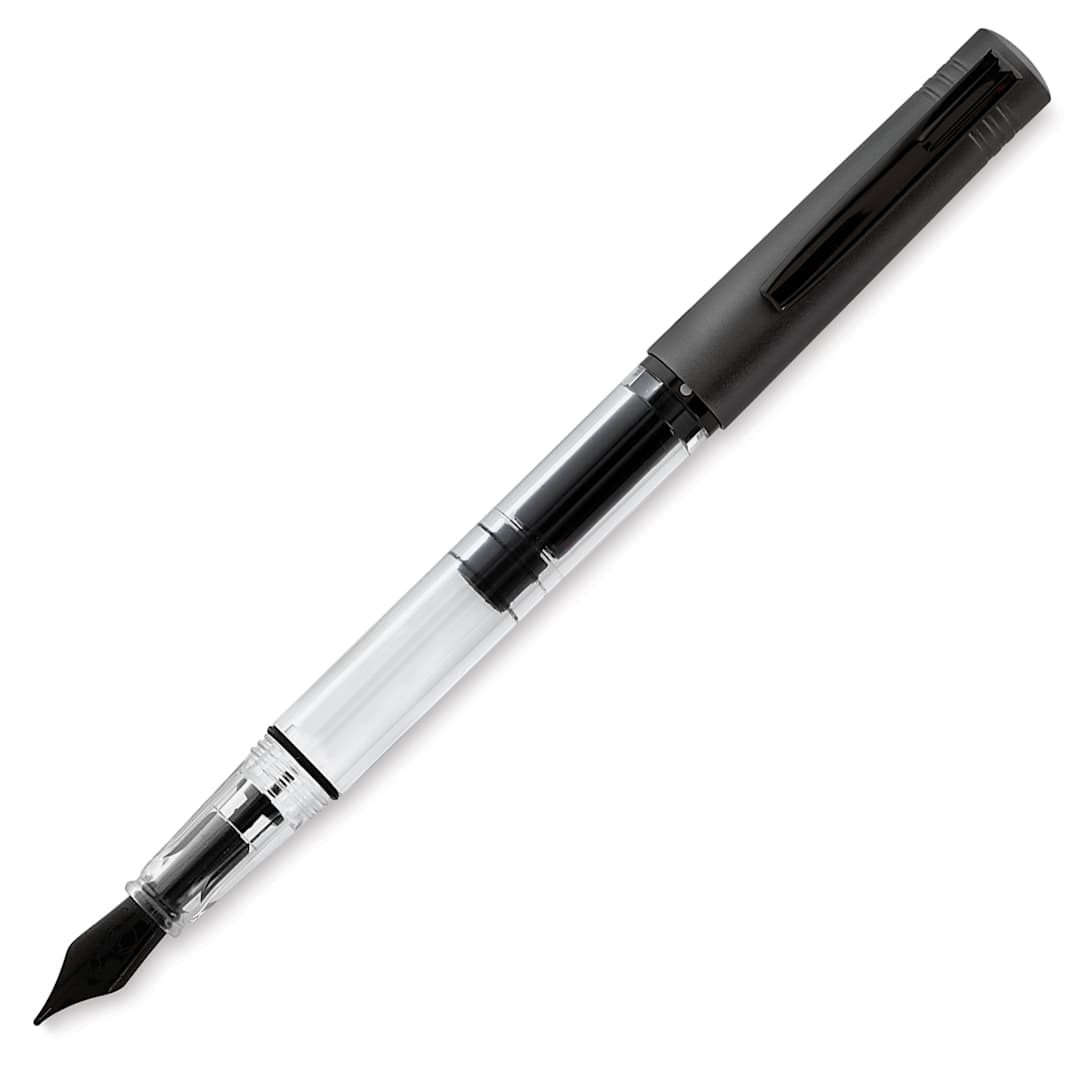 Open in modal - Monteverde MP1 Fountain Pen - Coal Grey, Extra Fine Nib (image may show different size nib)