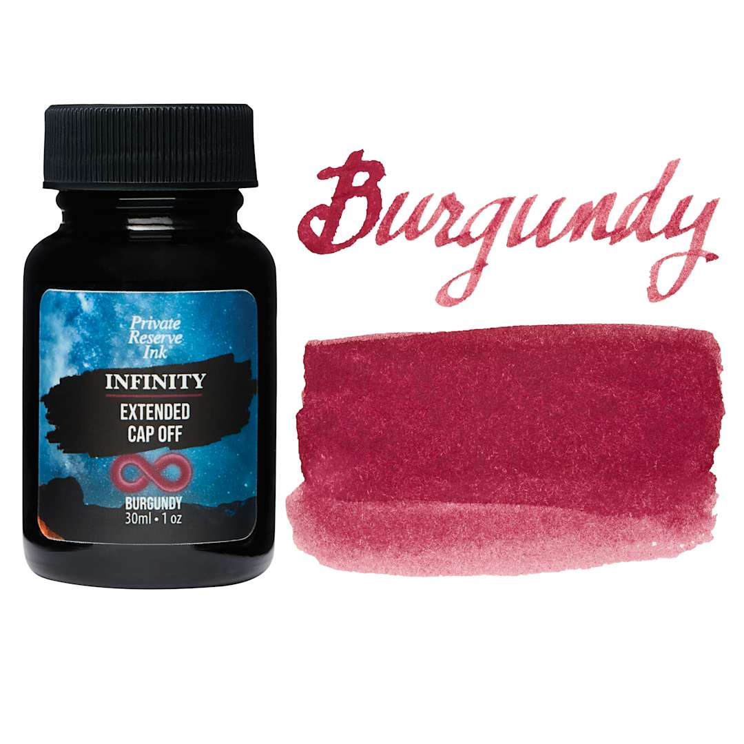 Open in modal - Private Reserve Infinity Ink - Burgundy, 30 ml bottle and swatch