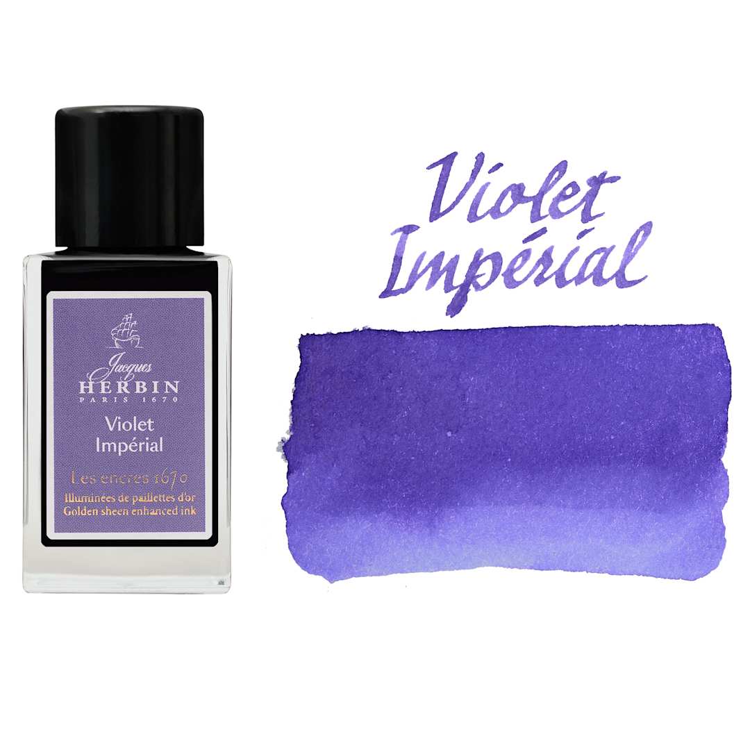 Open in modal - Herbin 1670 Anniversary Collection Fountain Pen Ink - Violet Imperial, 15 ml