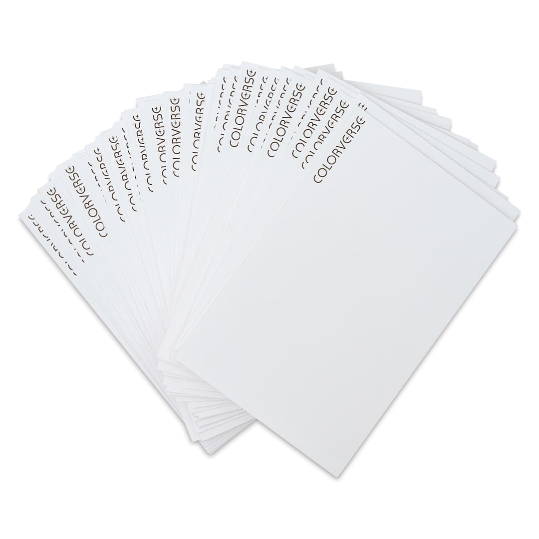 Open in modal - Colorverse Colorspace Ink Swatch Cards - Pkg of 50, fanned out