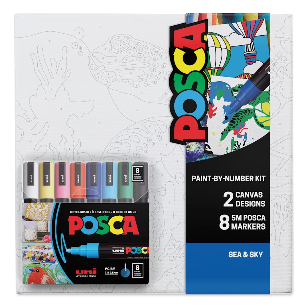 Open in modal - Posca Paint By Number Kit - Sea & Sky