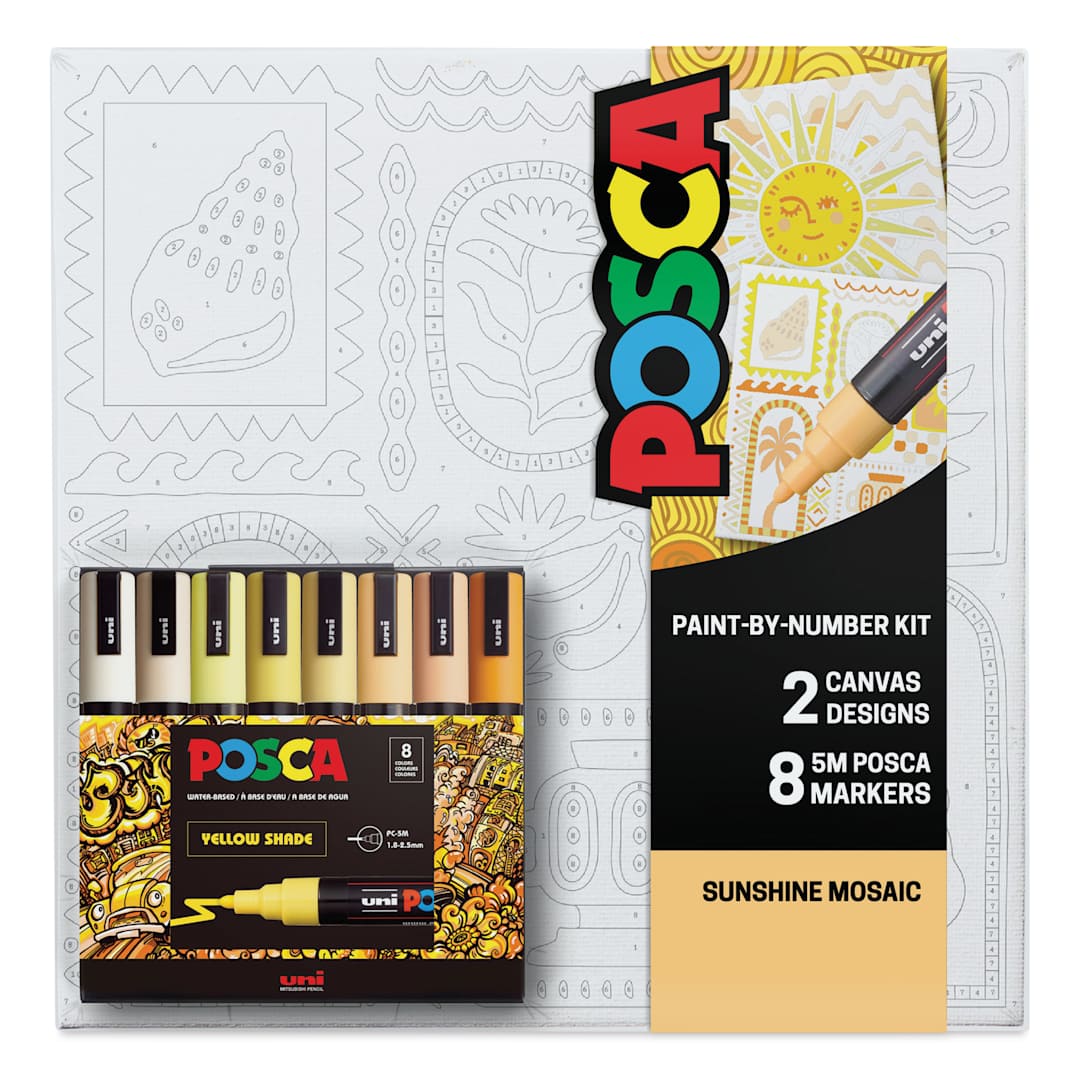 Open in modal - Posca Paint By Number Kit - Sunshine Mosaic