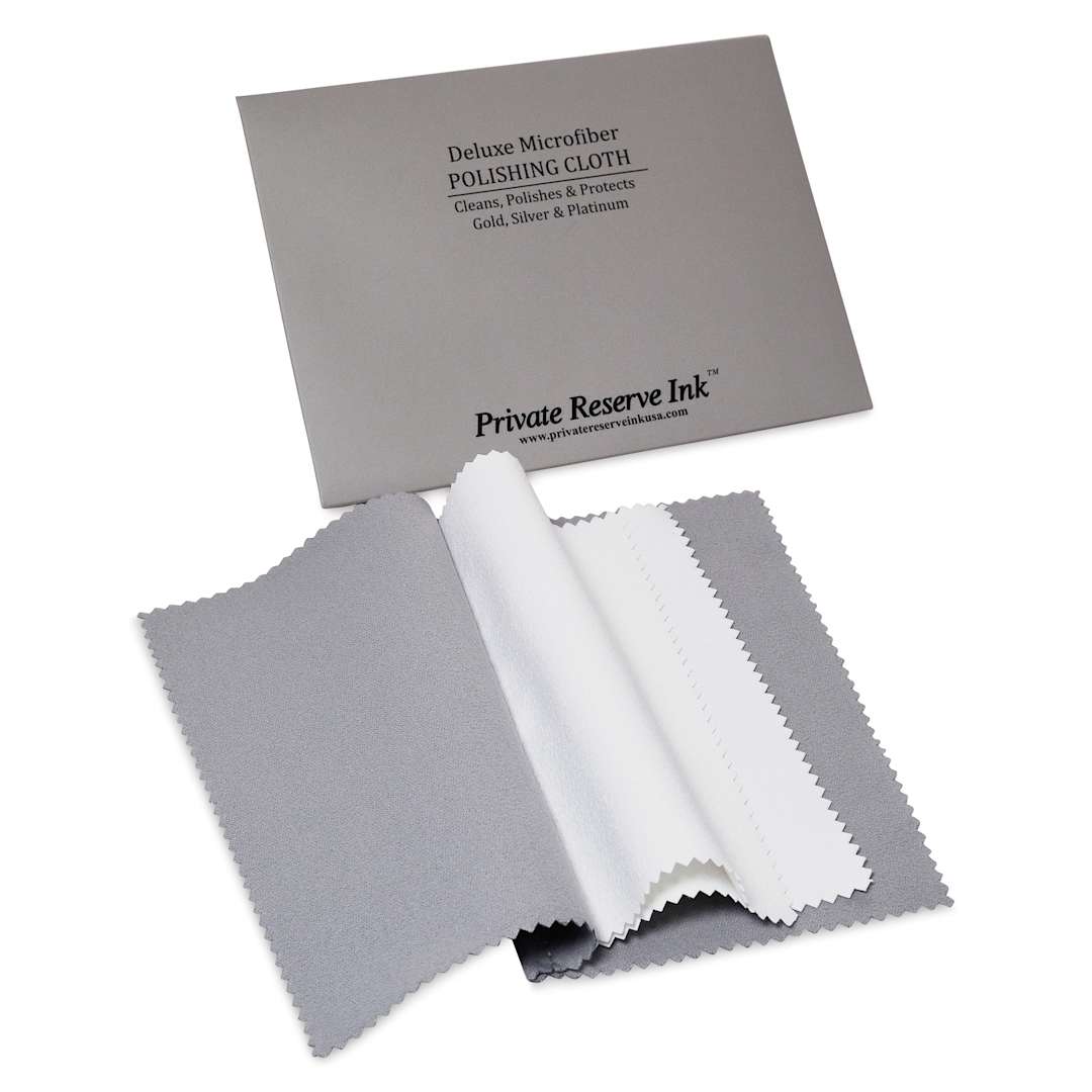Open in modal - Private Reserve Ink Deluxe Polishing Cloth, shown closed and opened