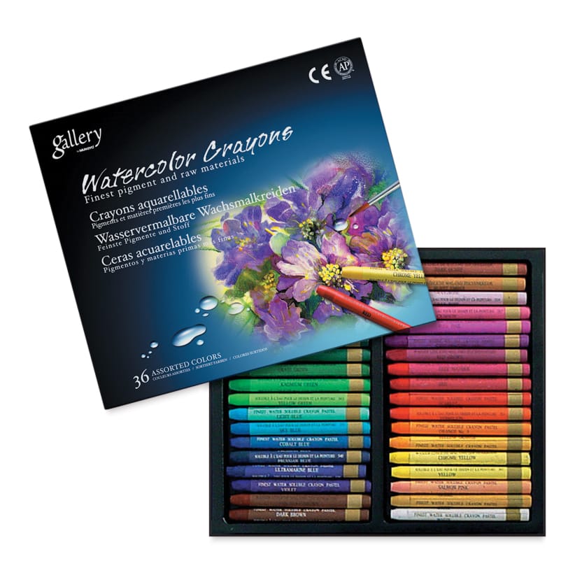 Open in modal - Mungyo Watercolor Crayon Set - Set of 36, Assorted Colors
