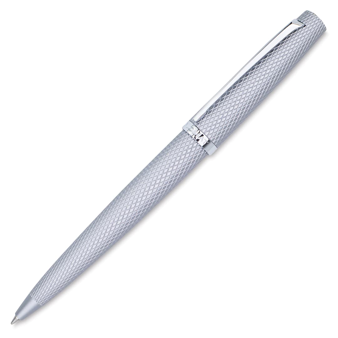 Open in modal - Diplomat Viper Ballpoint Pen - Silver Guilloche