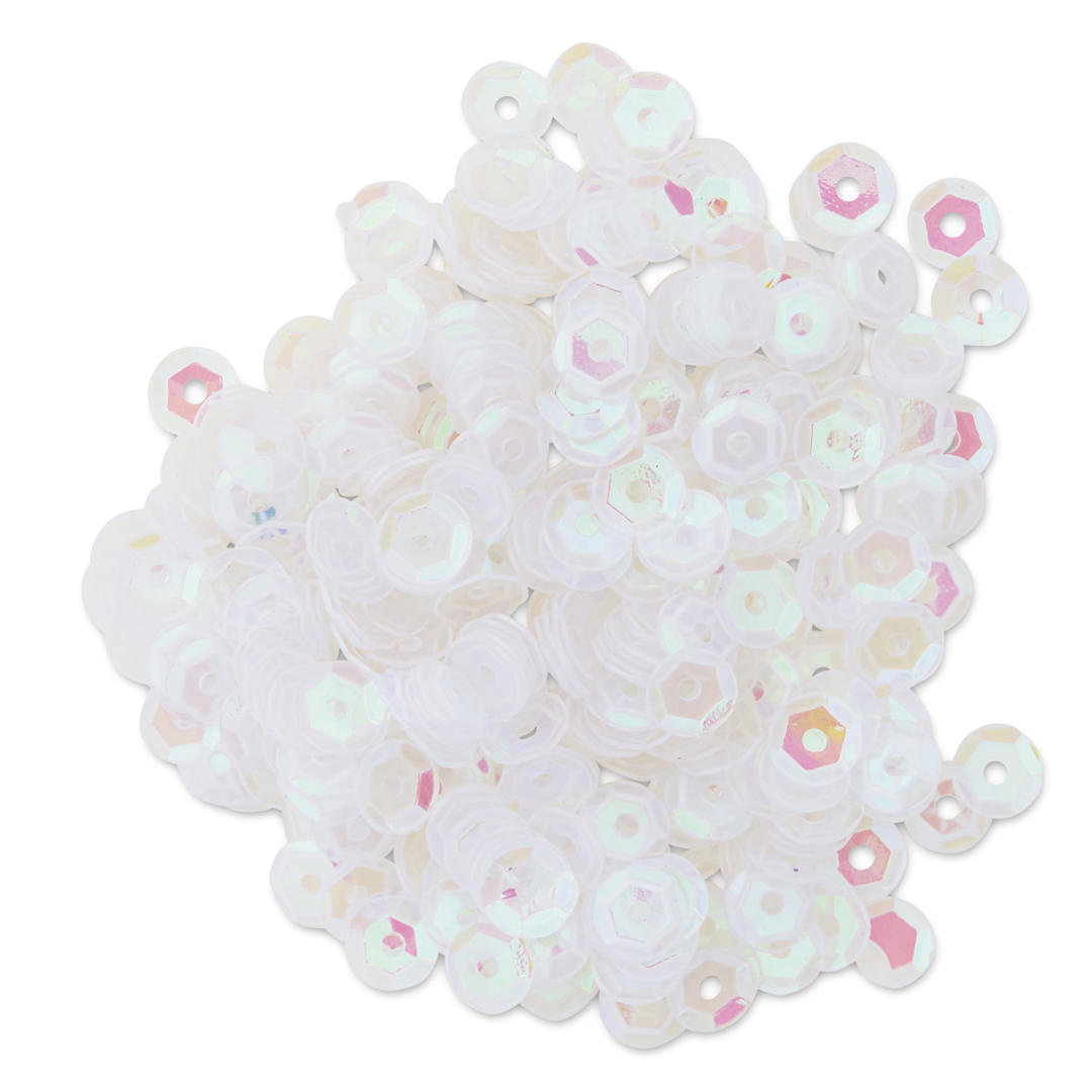 Open in modal - Cousin DIY Cupped Sequins - Pkg of 800, Crystal Iridescent, 5 mm