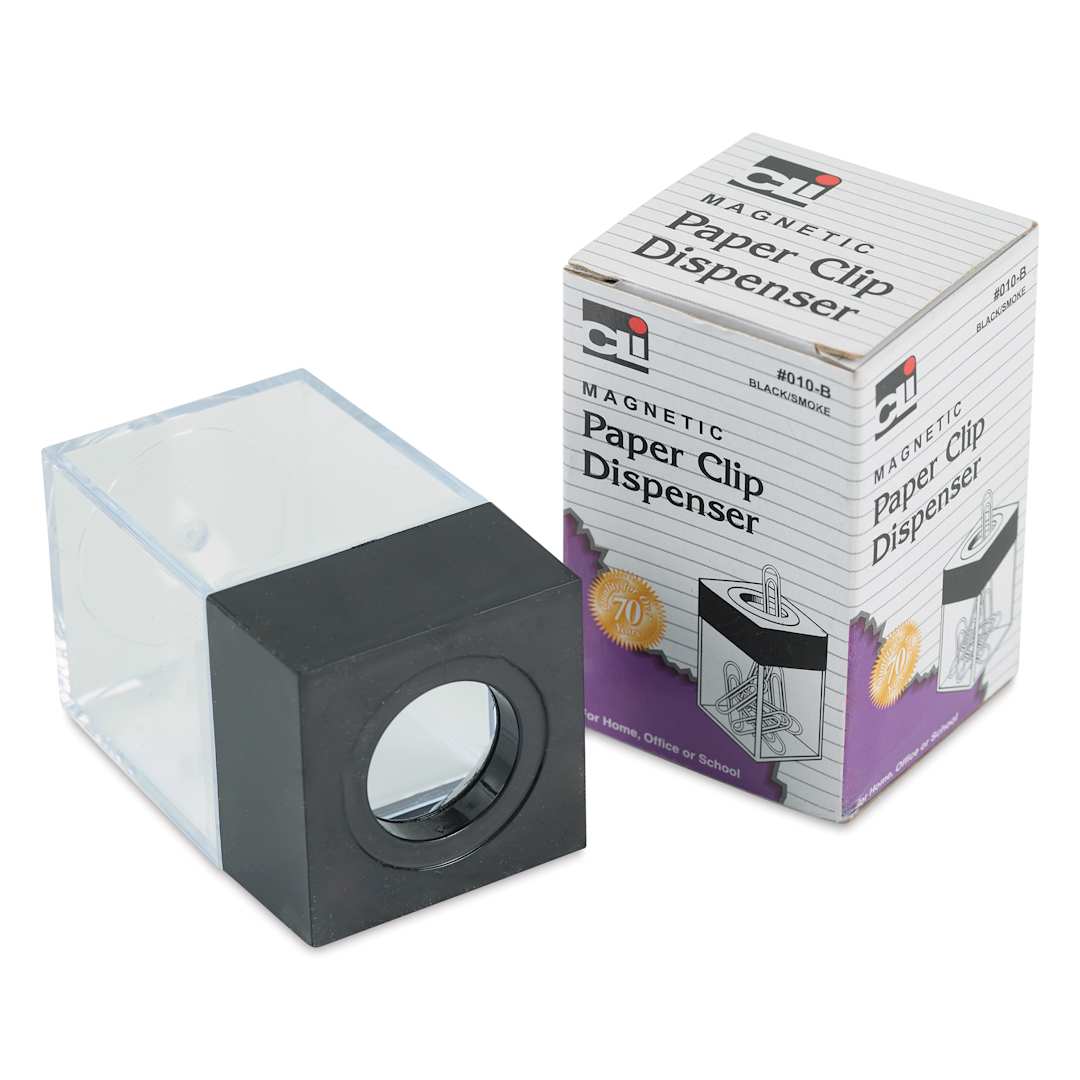 Open in modal - Charles Leonard Paper Clip Dispenser - 3" x 1.34" with packaging
