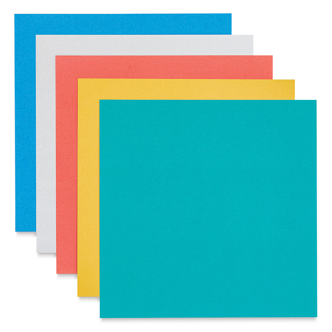 Open in modal - Aitoh Matt Metallic Origami Paper - Single-Sided, 6" x 6", Assorted Colors
