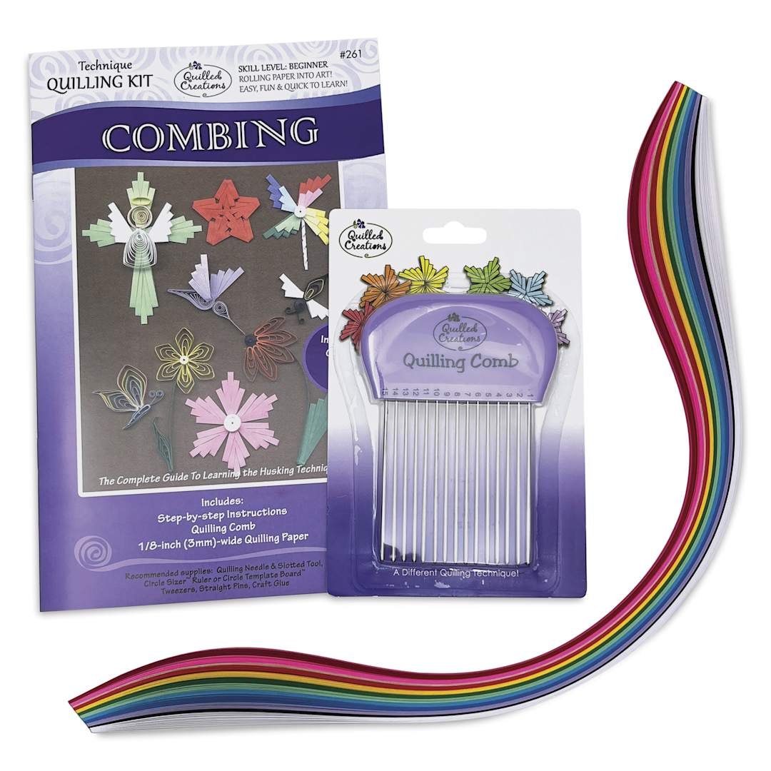 Open in modal - Quilled Creations Quilling Technique Kit - Deluxe Combing - contents