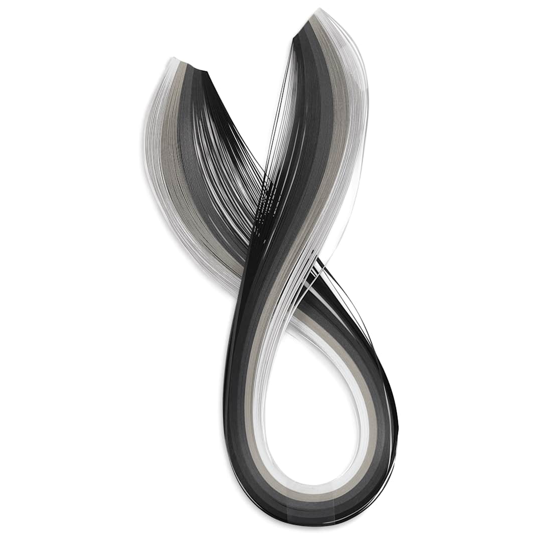 Open in modal - Quilled Creations Mixed Quilling Papers - Grey Shades, Pkg of 100, out of package