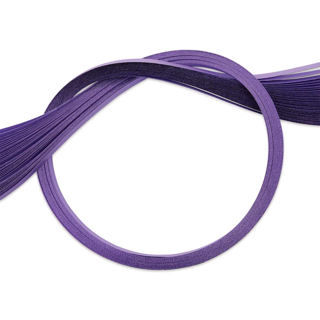 Open in modal - Quilled Creations Colored Edge Gilded Quilling Paper - Purple, 1/8"
