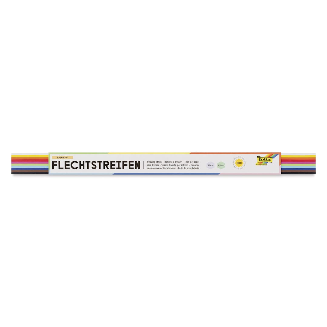 Open in modal - Folia Paper Weaving Strips - Pkg of 200, Assorted, 0.6" x 20" front of packaging