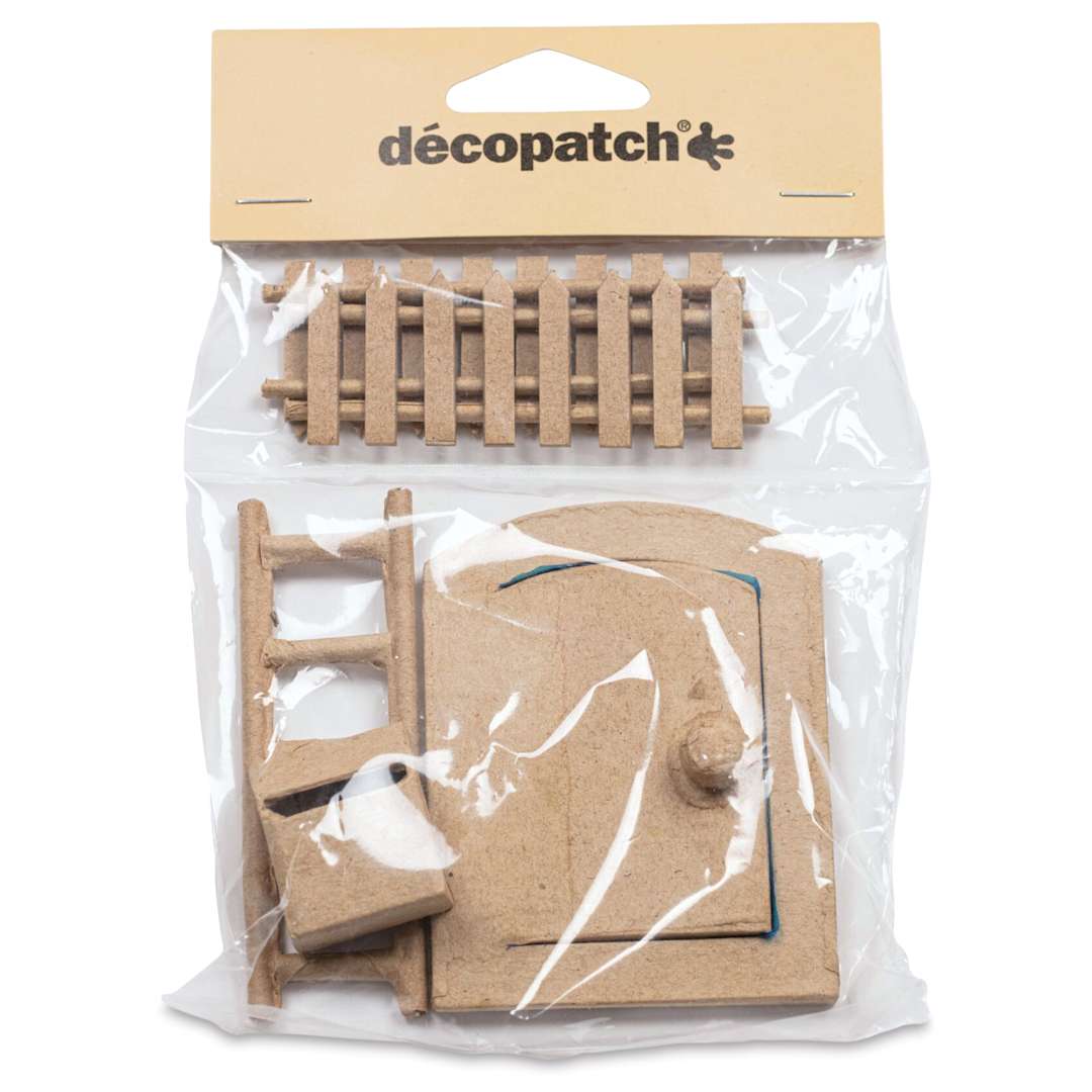 Open in modal - Decopatch Paper Mache Mouse House Accessories front of packaging