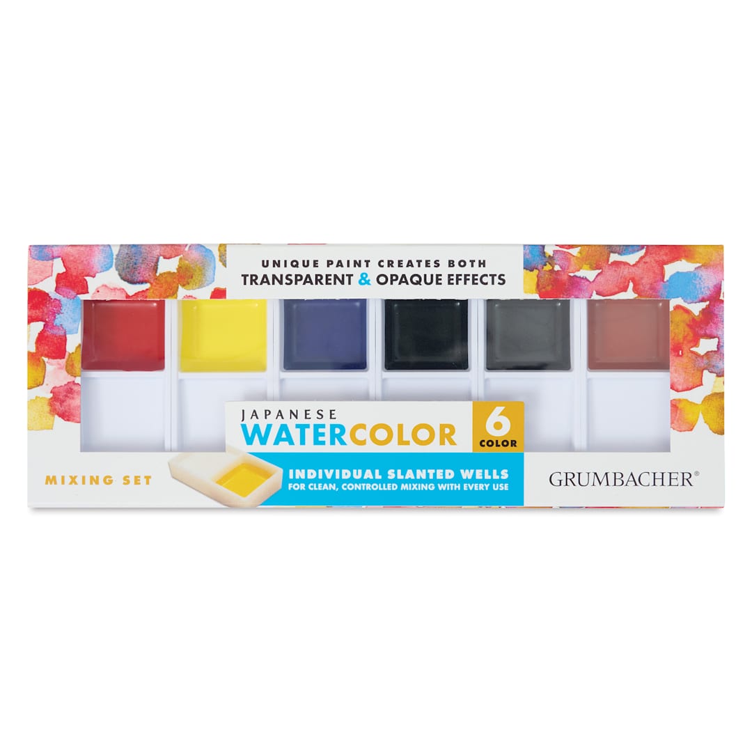 Open in modal - Grumbacher Japanese Watercolors - Set of 6, Mixing Set