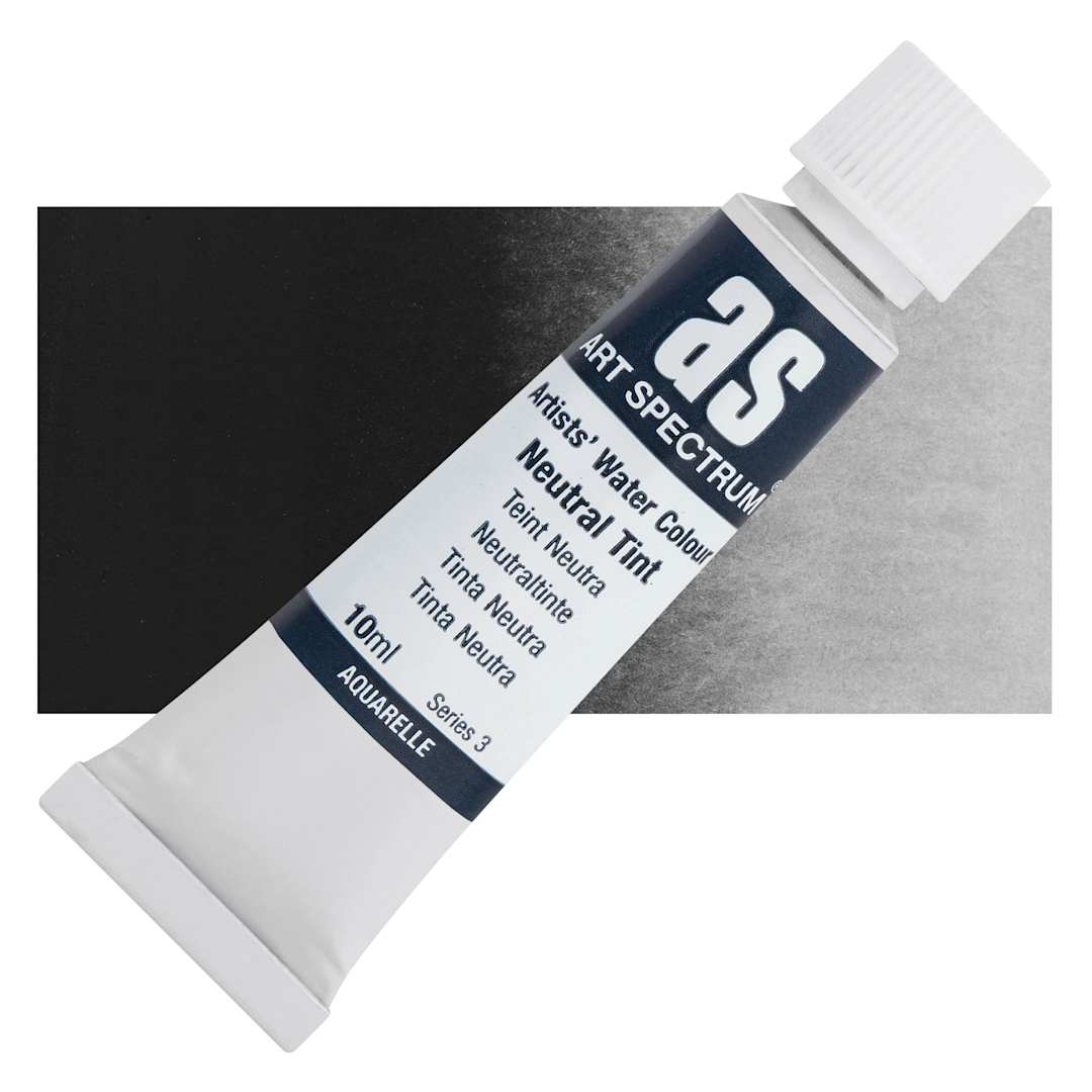 Open in modal - Art Spectrum Artists’ Watercolor Tube - Neutral Tint, 10 ml tube and swatch
