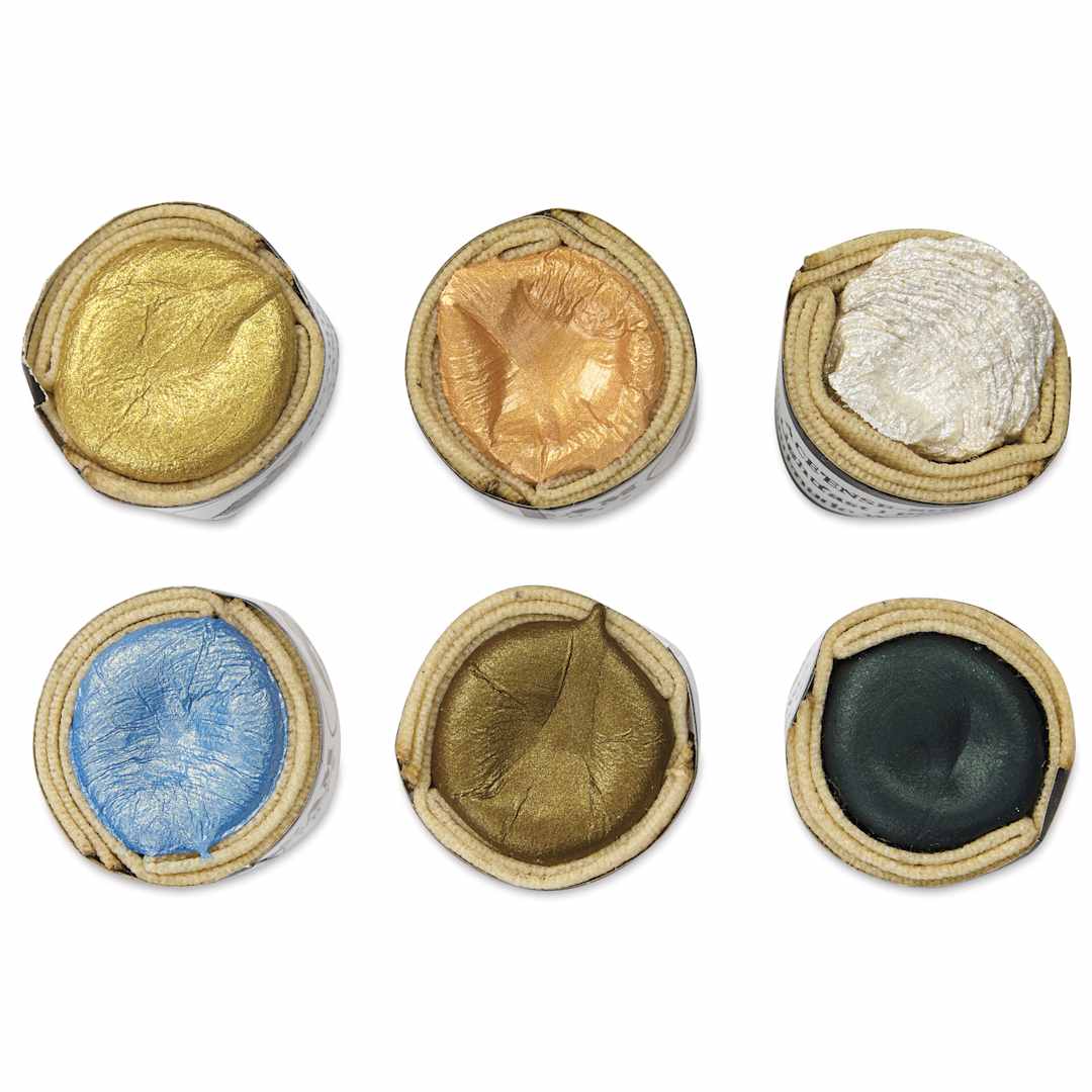 Open in modal - Beam Paints Watercolor Paintstones - Set of 6, Northern Lights top view