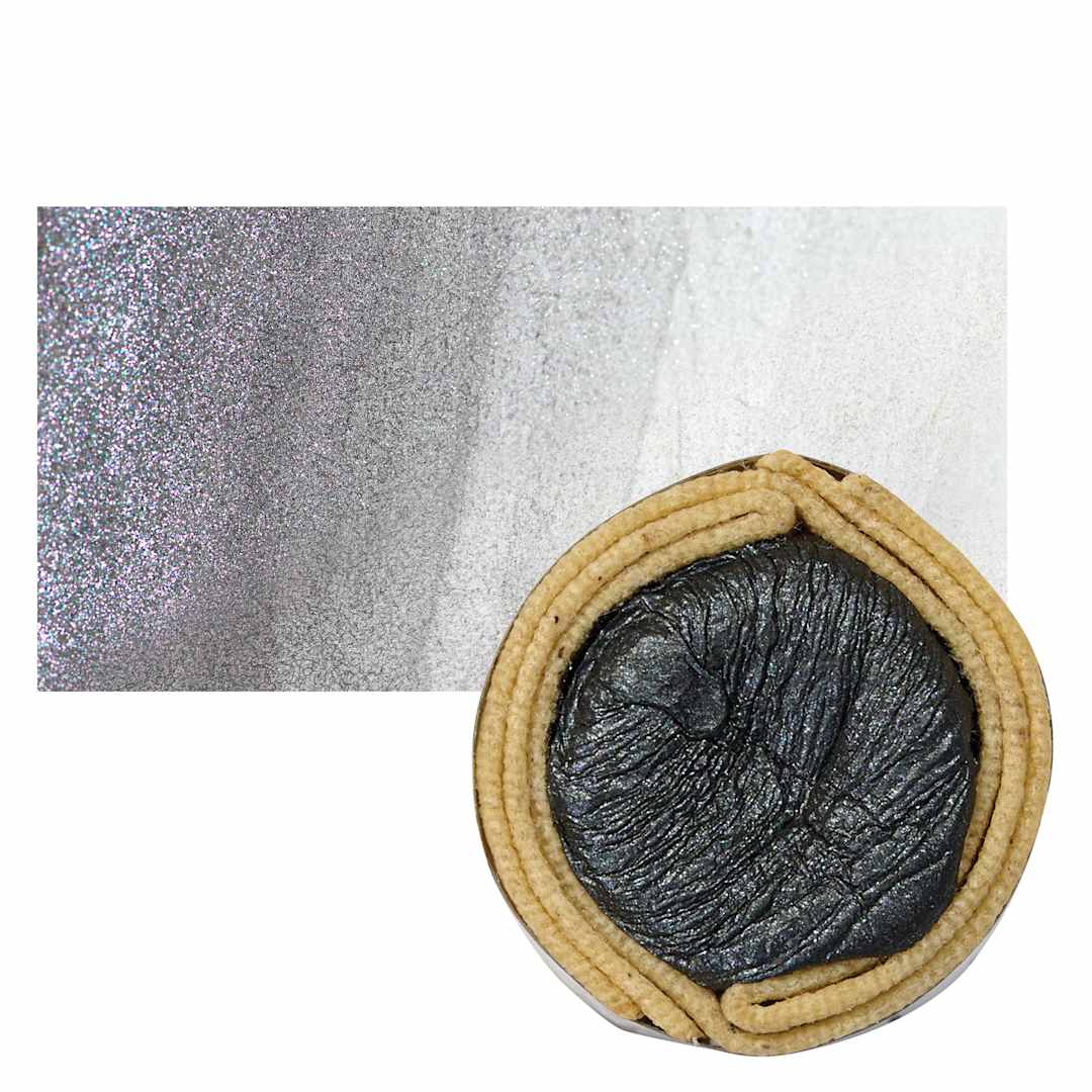 Open in modal - Beam Paints Watercolor Paintstone - Orca stone and swatch