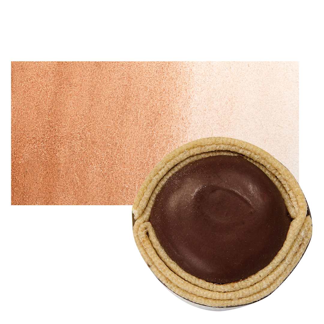 Open in modal - Beam Paints Watercolor Paintstone - Red Clay stone and swatch