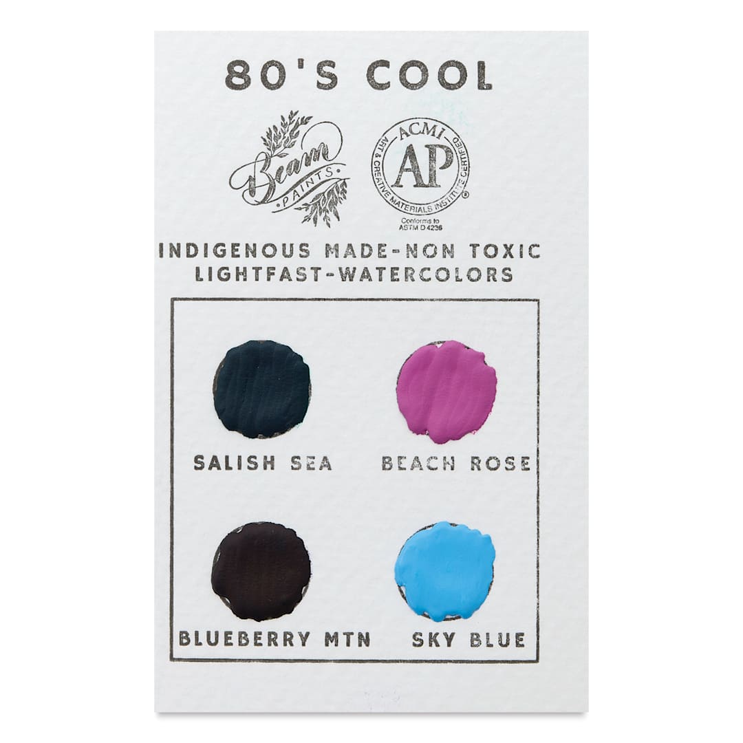 Open in modal - Beam Watercolor Travel Dot Card - 4 colors, 80's Cool
