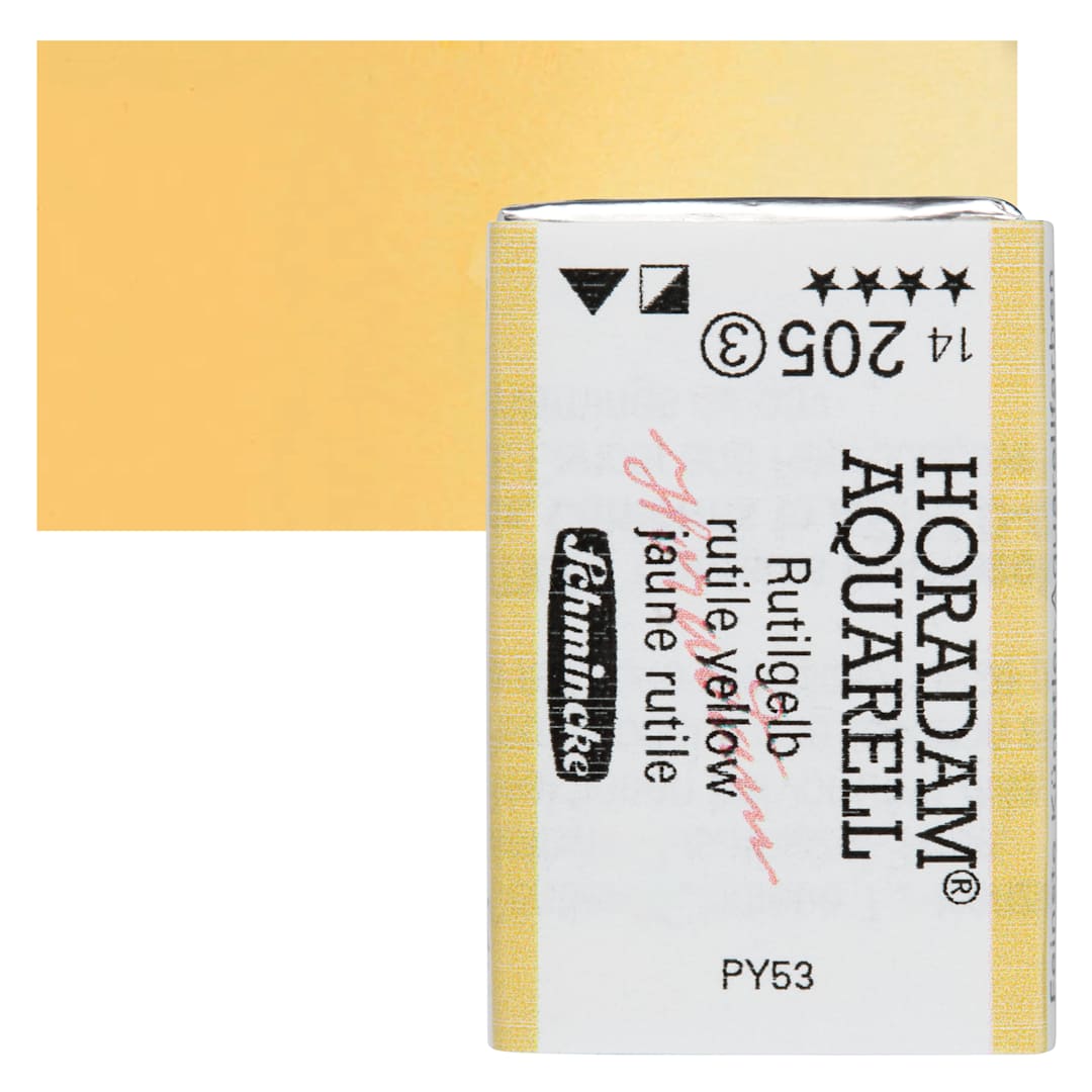 Open in modal - Schmincke Horadam Aquarell Watercolor - Rutile Yellow, Full Pan