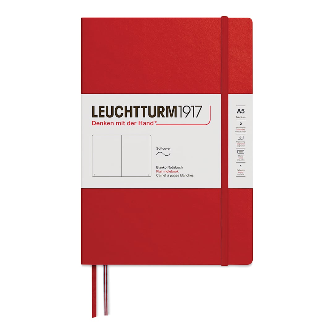 Open in modal - Leuchtturm1917 Blank Softcover Notebook - Cherry, 5-3/4" x 8-1/4"