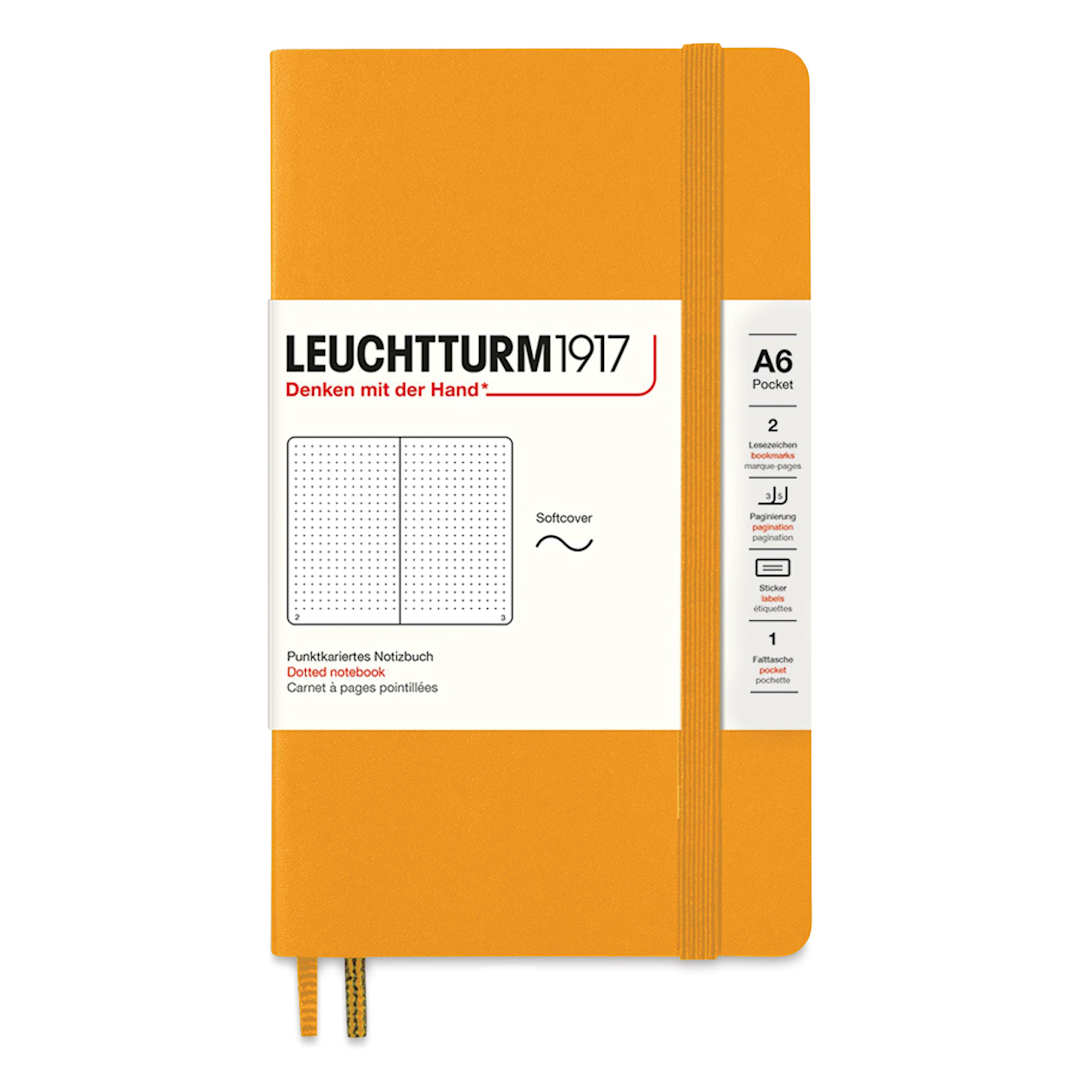 Open in modal - Leuchtturm1917 Dotted Softcover Notebook - Rising Sun, 3-1/2" x 6"