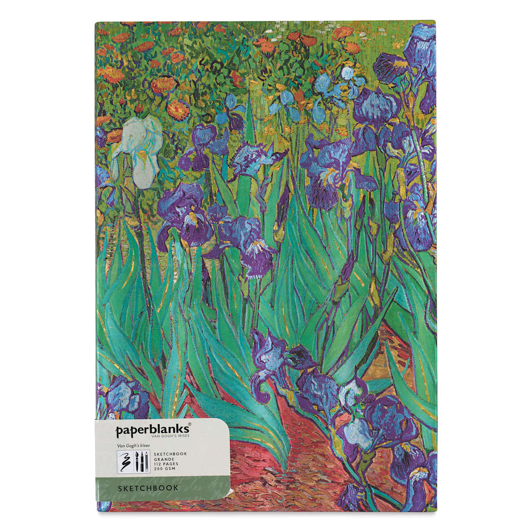 Open in modal - Paperblanks Mixed Media Sketchbook - Van Gogh Iris, 8" x 11-3/4", front cover