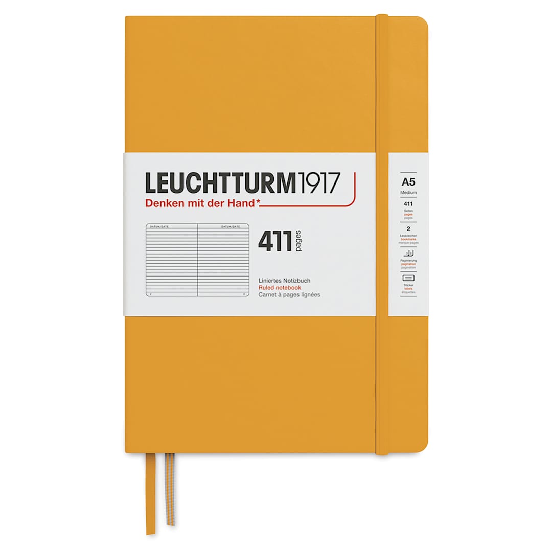 Open in modal - Leuchtturm1917 411 Notebook - Rising Sun, 5-3/4" x 8-1/4", Ruled