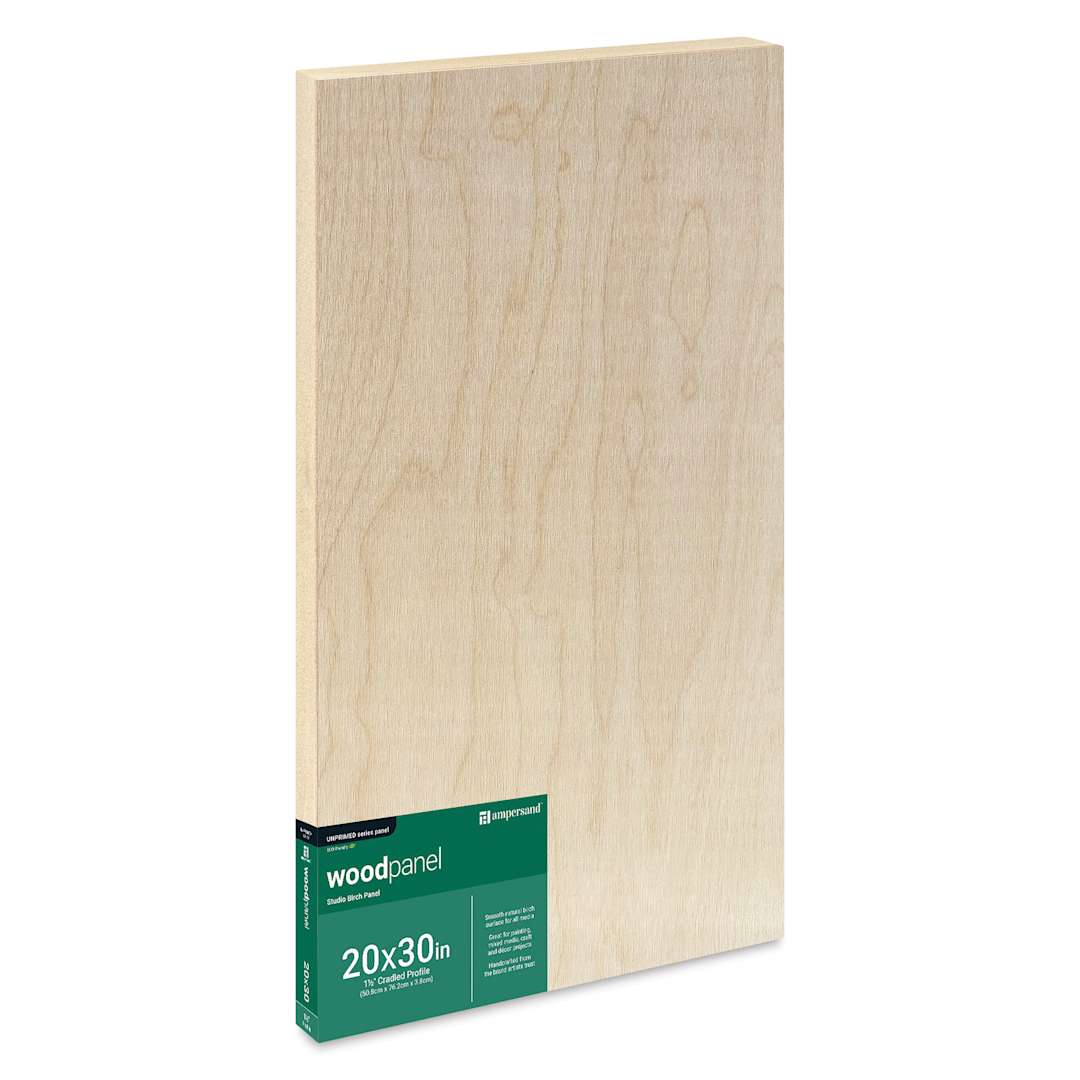 Open in modal - Ampersand Woodpanel - 20" x 30", 1-1/2" Cradle