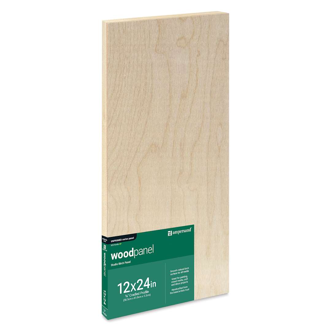 Open in modal - Ampersand Woodpanel - 12" x 24", 7/8 Cradle