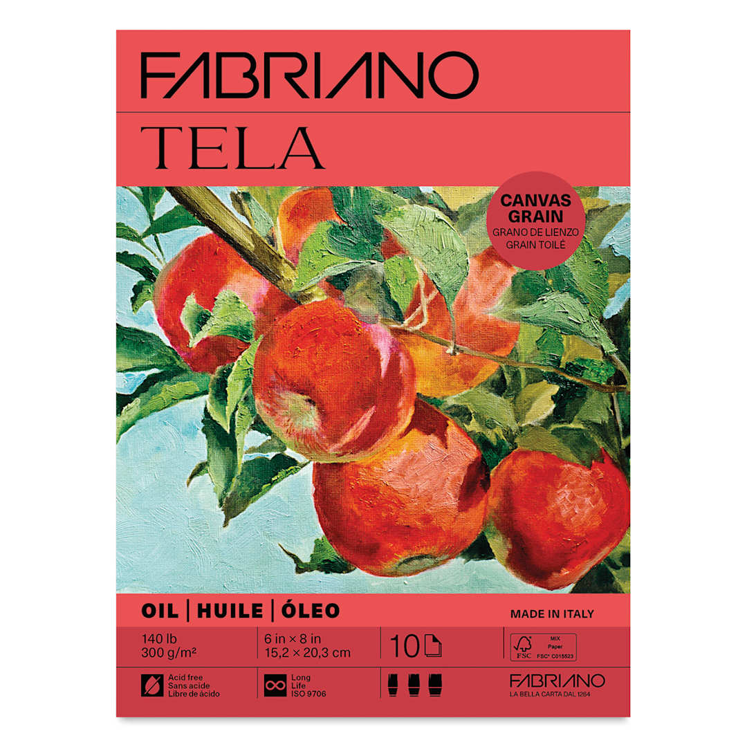 Open in modal - Fabriano Tela Oil Painting Pad - 6" x 8", 300 gsm, 10 Sheets