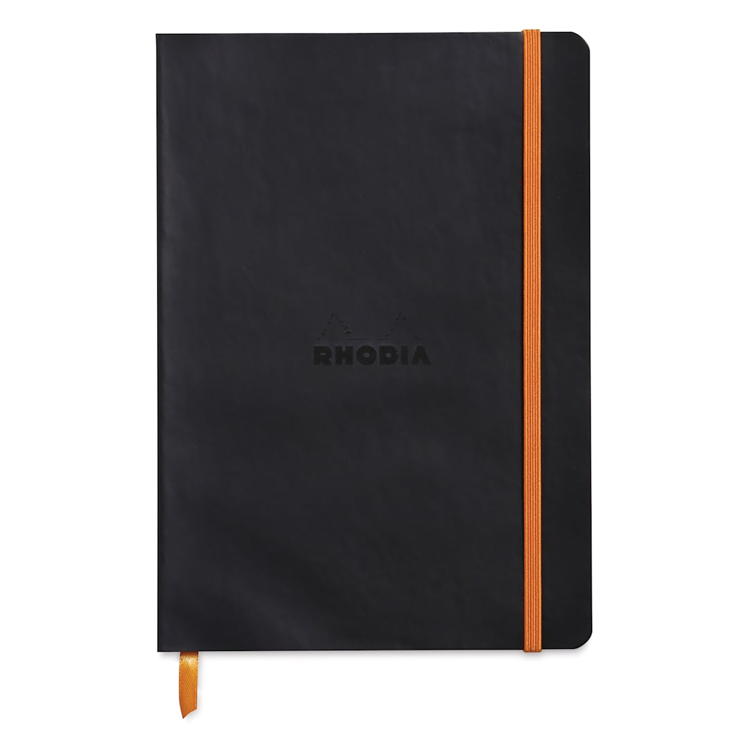 Open in modal - Rhodia Rhodiarama Softcover Notebook - A5, Black, Lined