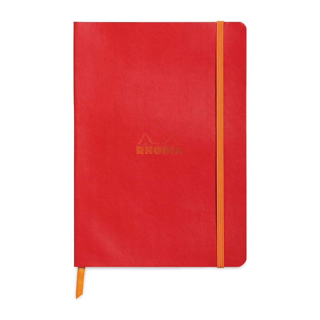 Open in modal - Rhodia Rhodiarama Softcover Notebook - A5, Poppy, Dot Grid