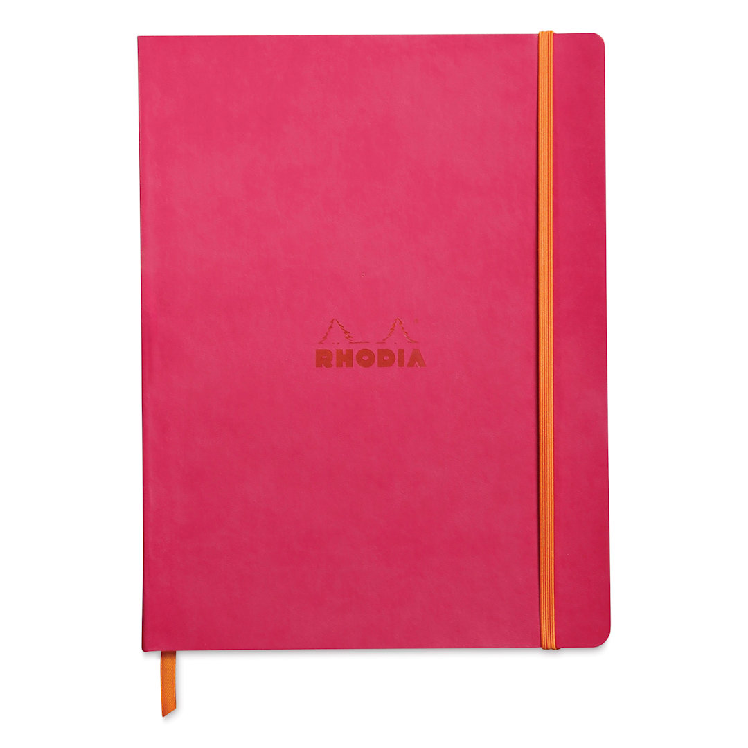 Open in modal - Rhodia Rhodiarama Softcover Notebook - 7-1/2" x 9-7/8", Raspberry, Lined