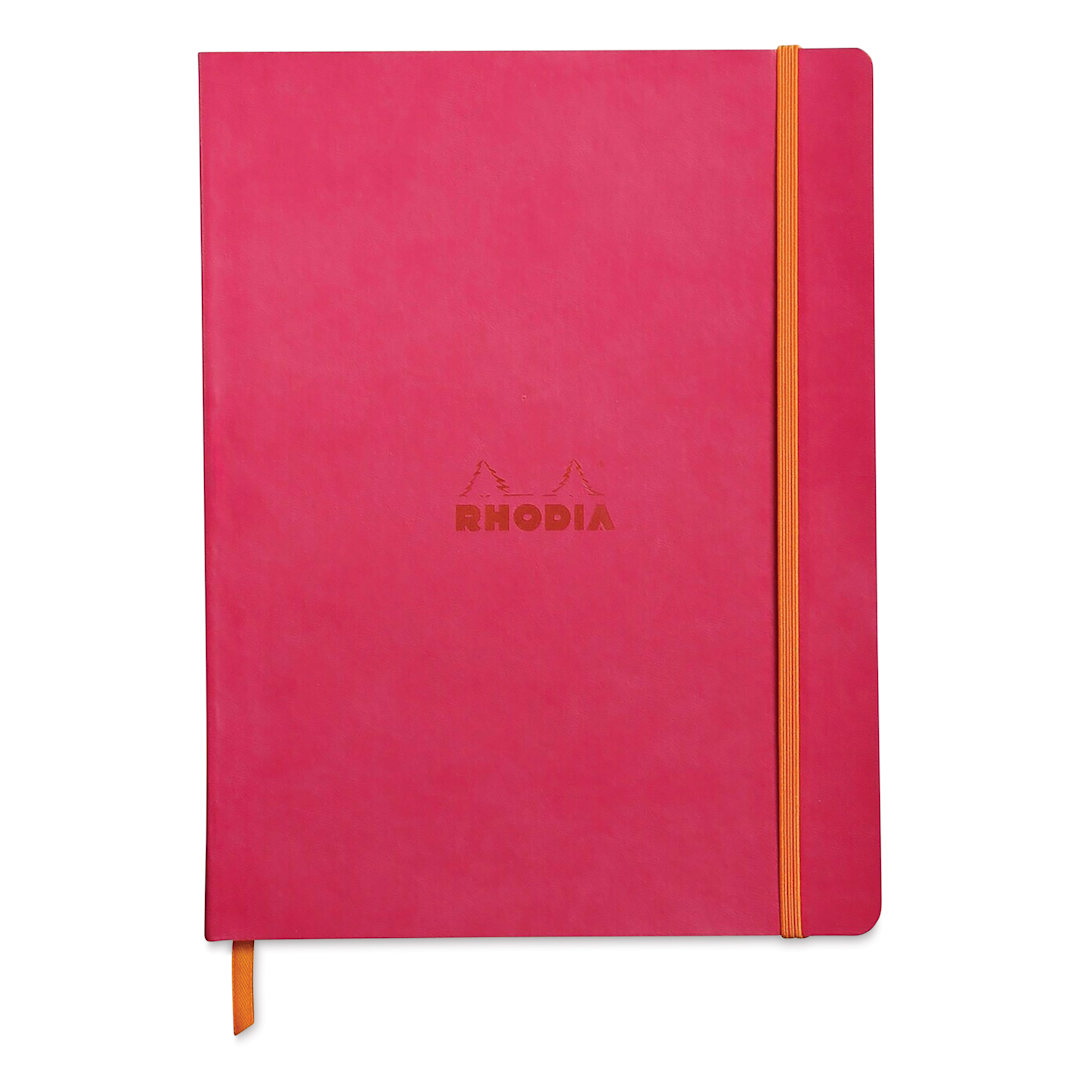 Open in modal - Rhodia Rhodiarama Softcover Notebook - 7-1/2" x 9-7/8", Raspberry, Dot Grid