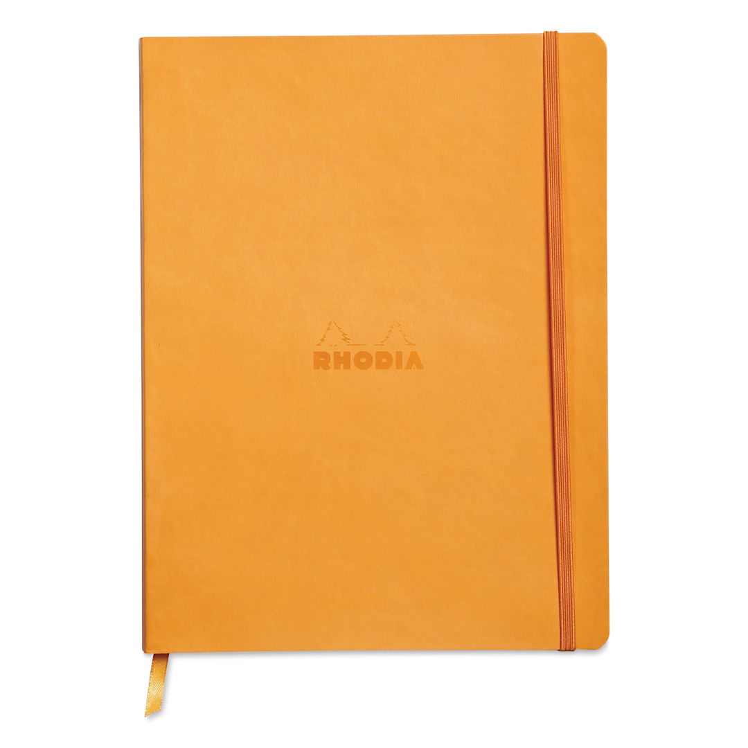Open in modal - Rhodia Rhodiarama Softcover Notebook - 7-1/2" x 9-7/8", Orange, Lined