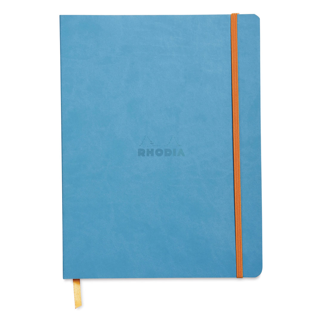 Open in modal - Rhodia Rhodiarama Softcover Notebook - 7-1/2" x 9-7/8", Turquoise, Lined